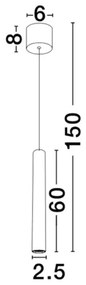 Moderný luster Ultrathin 25 biele