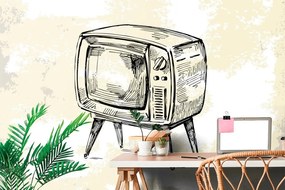 Tapeta retro televízor - 450x300