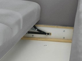 Sivá rozkladacia/s úložným priestorom pohovka 265 cm Ezechiel – Bobochic Paris