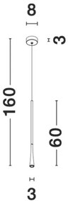 LED luster Goccio biela