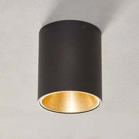 Stropné LED svietidlo Polasso okrúhle čierno-zlaté
