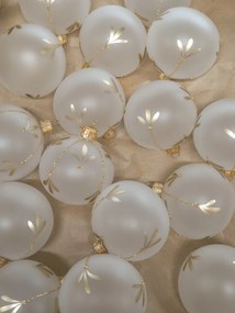 Bella Rose Sklenená vianočná ozdoba Guľa Mat Zlatá 2