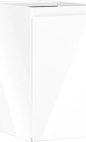 Mexen Orio, kúpeľňová skrinka 30 cm, 1 dvierka, biela lesklá, 91A11-03047-1-BF00