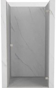 Mexen, Mexen Lunar-B otočné pravé sprchové dvere 95 cm, transparentné, brúsený nikel - 832-095-000-97-00-P