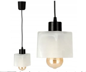 BERGE LED stropná lampa - 1xE27 - KOCKA BIELA