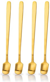 Keramický pohár s lyžičkou Kendi Black 300 ml sada 4ks