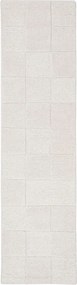 Slonovinový ručne tkaný vlnený behúň 60x230 cm Checkerboard – Flair Rugs
