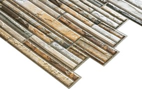 Obkladové panely 3D PVC TP10027896, rozmer 960 x 480 mm, ukladaný kameň Gold, GRACE