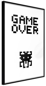 Artgeist Plagát - Game Over [Poster] Veľkosť: 40x60, Verzia: Čierny rám