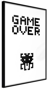 Artgeist Plagát - Game Over [Poster] Veľkosť: 30x45, Verzia: Čierny rám