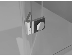 Mexen Mist-H Duo, 2-krídlový výklopný sprchový kút 70 x 80 cm, číre sklo, chrómový profil, 8A5-070L-080P-01-00