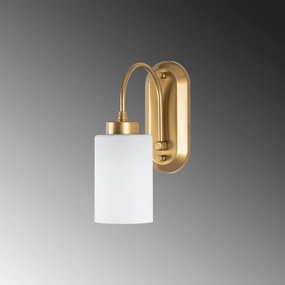 Nástěnná lampa Hemikilo mléčné sklo/zlatá