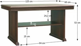 Rustikálny konferenčný stolík Kora KL2 - samoa king
