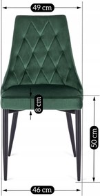 PROXIMA.store - Čalúnená jedálenská stolička CORK FARBA: modrá