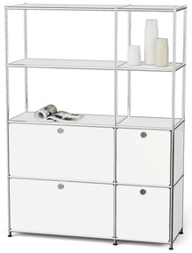 Kovová skrinka »CN3« so 4 výklopnými priečinkami, biela