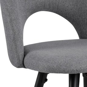 Barová stolička LAVEDA svetlosivý polyester, kovové nohy