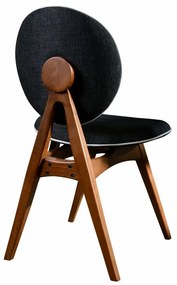 Súprava jedálenských stoličiek Touch Anthracite and Walnut, 2 ks