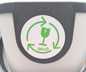 Sada nálepiek/štítkov na odpadkové koše, RECYKLÁCIA – plast, papier, sklo a zmesový odpad, 8 cm