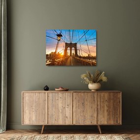 Sklenený obraz - Brooklynský most, Manhattan, New York (70x50 cm)