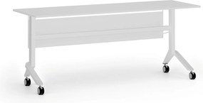 Mobilný stôl PRIMO MOVE, 180x60 cm, biela podnož, biela