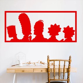 Veselá Stena Samolepka Simpsonovci Farba: červená, Veľkosť: 40 x 17 cm