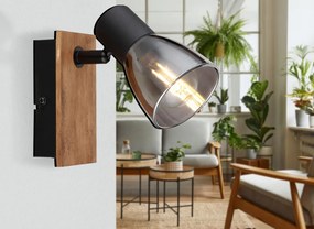 Nástenná lampa Claude, čierna