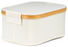 Úložný box G21 24 x 30 x 15 cm, bambusový s vekom, béžový