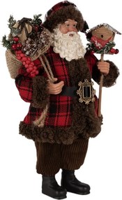 Vianočné dekorácie otec Santa Claus v kabáte s darčekmi - 18*10*27 cm