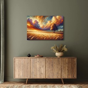 Obraz – Strom na poli (90x60 cm)