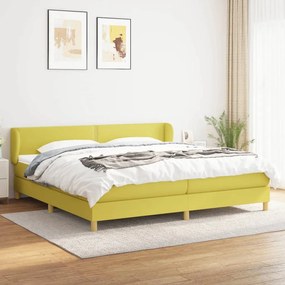 Boxspring posteľ s matracom zelená 200x200 cm látka 3126756