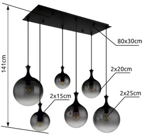 Globo 15885-6H - Luster na lanku DALTON 6xE27/10W/230V