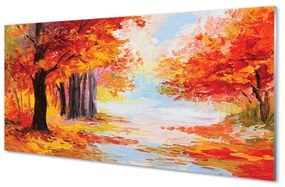 Nástenný panel  Jesenné lístie stromu 120x60 cm