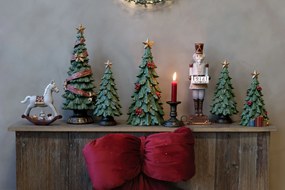 Zelený vianočný stromček so šiškami Noël Tree z polyresinu – Ø 11*24 cm
