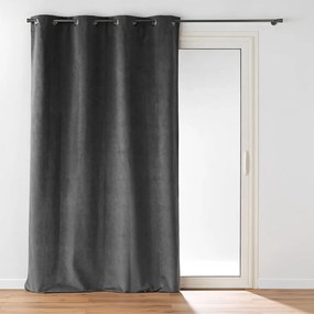 Antracitový zamatový záves 140x260 cm Olympe – douceur d'intérieur