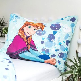 Jerry Fabrics Svietiace obliečky Ľadové kráľovstvo - Svetlomodrá | 140 x 200 cm / 70 x 90 cm