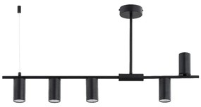 Luster na tyči URANOS 5xGU10/10W/230V čierny