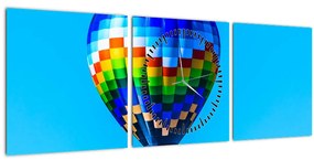 Obraz - Teplovzdušný balón (s hodinami) (90x30 cm)
