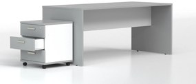 DREVONA Kancelársky stôl LUTZ 180x80 šedá + biela