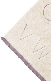 Krémový prateľný ručne tkaný bavlnený detský koberec 140x200 cm ABC – Lorena Canals