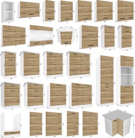 Panel na umývačku Belini zakrytý 60 cm dub sonoma  TOR PZ60/1/WT/DS/0/U