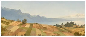 Obraz - Alexandre Calame, Swiss Landscape, reprodukcia (120x50 cm)