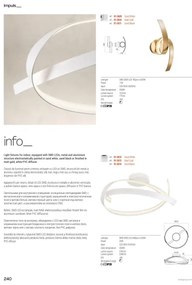 Redo 01-3625 - LED stmievateľná stojacia lampa IMPULS LED/36W/230V zlatá