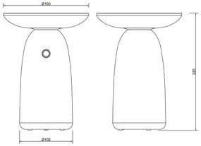 Globo 36625G - LED Stmievateľná solárna dotyková lampa LED/10W/3,7V IP54 zelená