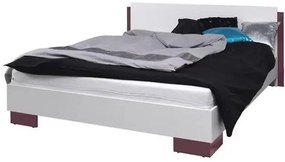 Posteľ lux biela/fialová