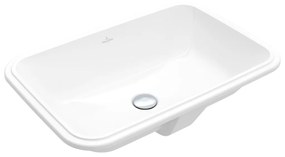 Villeroy & Boch ARCHITECTURA - Zápustné umývadlo 570x370 mm, s prepadom, biela alpin 5A776001