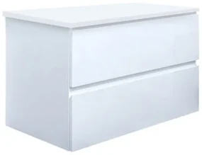 Kúpeľňová skrinka s krycou doskou SAT B-Way 79x50x45 cm biela lesk BWAY280WDESK