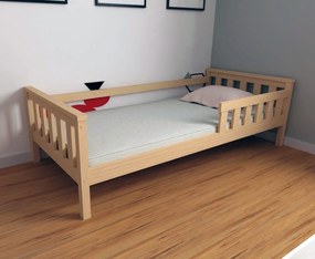 Detská posteľ z masívu borovice FRANK - 200x90 cm - prírodná