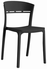 Čierna plastová stolička COCO