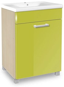 Kúpeľňová skrinka s umývadlom K27 farba korpusu: Agát, farba dvierok: Agát
