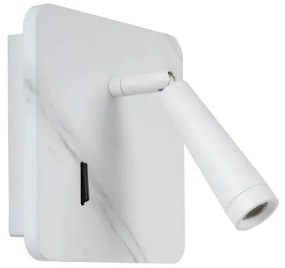 Lucide 77282/03/31 - LED Nástenné bodové svietidlo OREGON LED/4W/230V USB biela